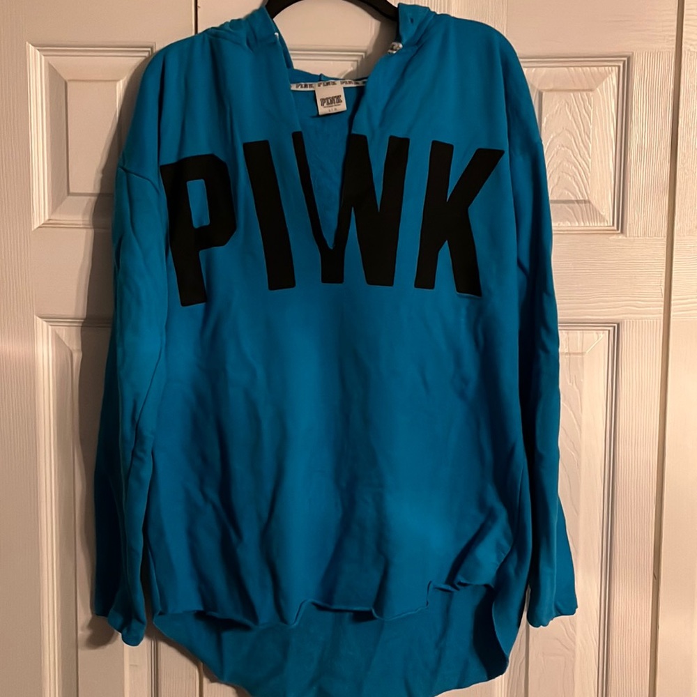 PINK V-Neck hoodie Large